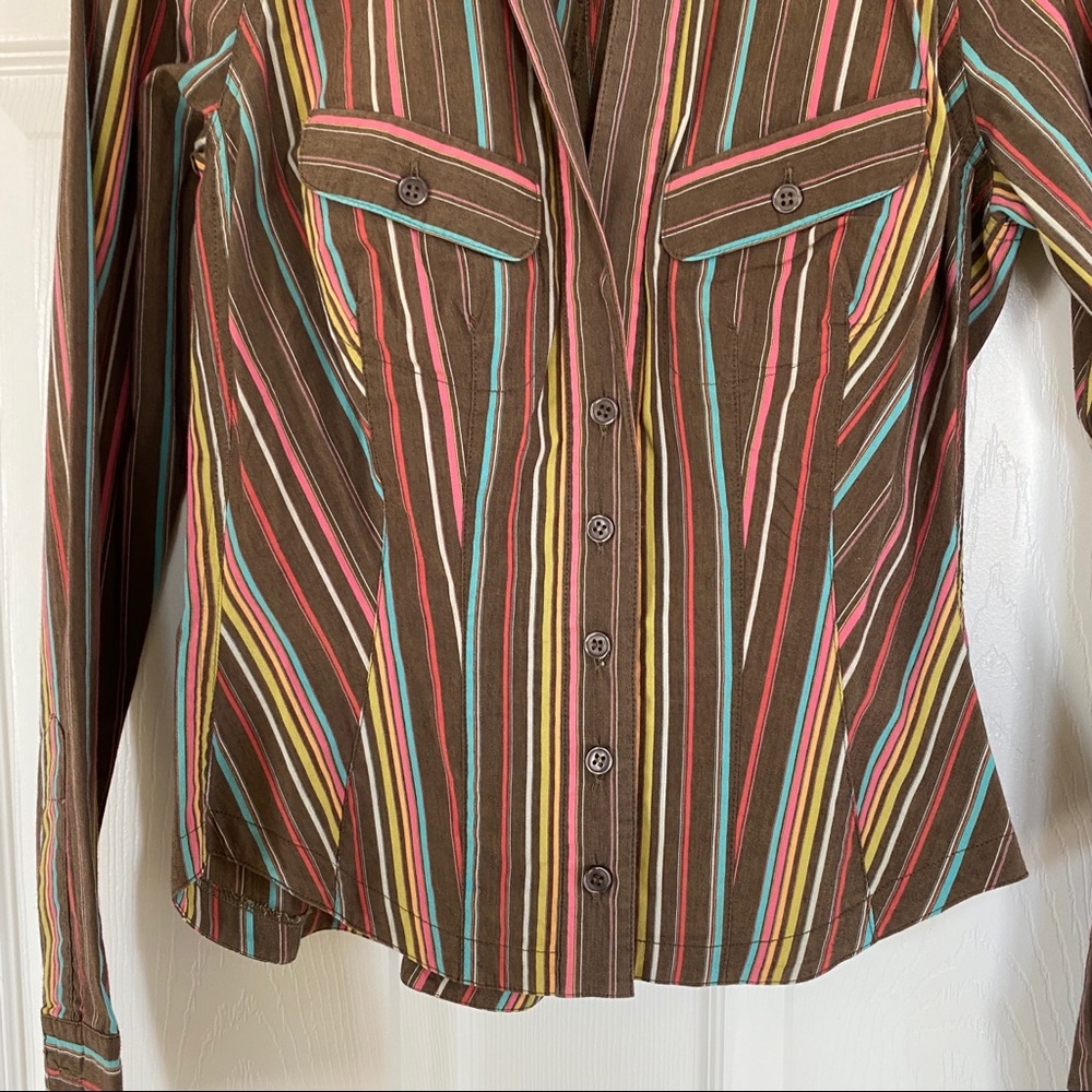 Byron Lars Beauty Mark Striped top size 4 - Picture 3 of 5